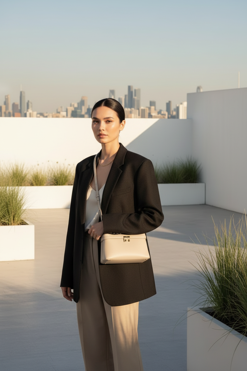 Bolsos Luxe Box de mujer de gran capacidad para hombros, cruzados de moda , cuero duro Pu Bolsos de mano para mujer
