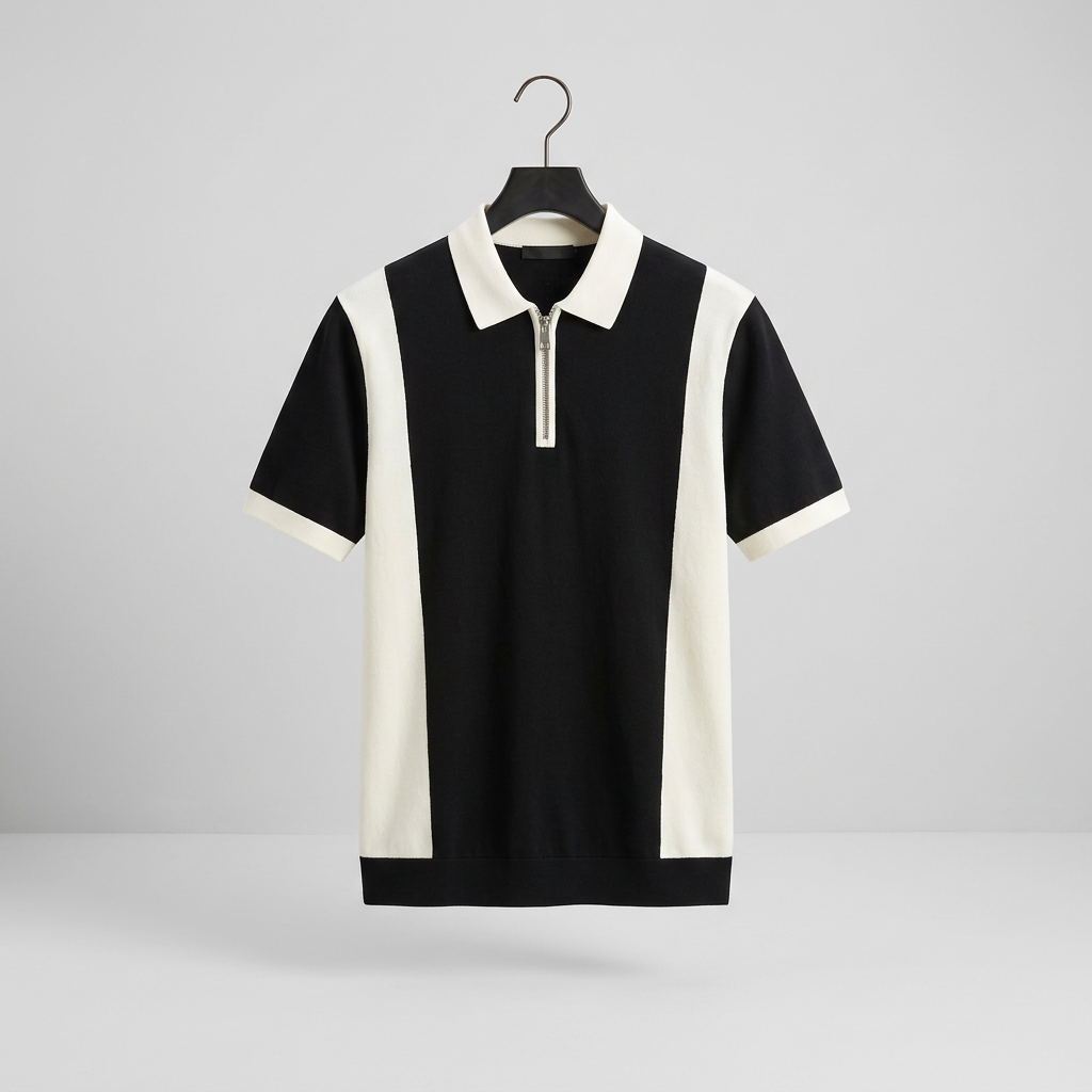 Camisa europea de moda para hombre Manga corta de verano Casual con cuello abatible Business Casual Poliéster transpirable
