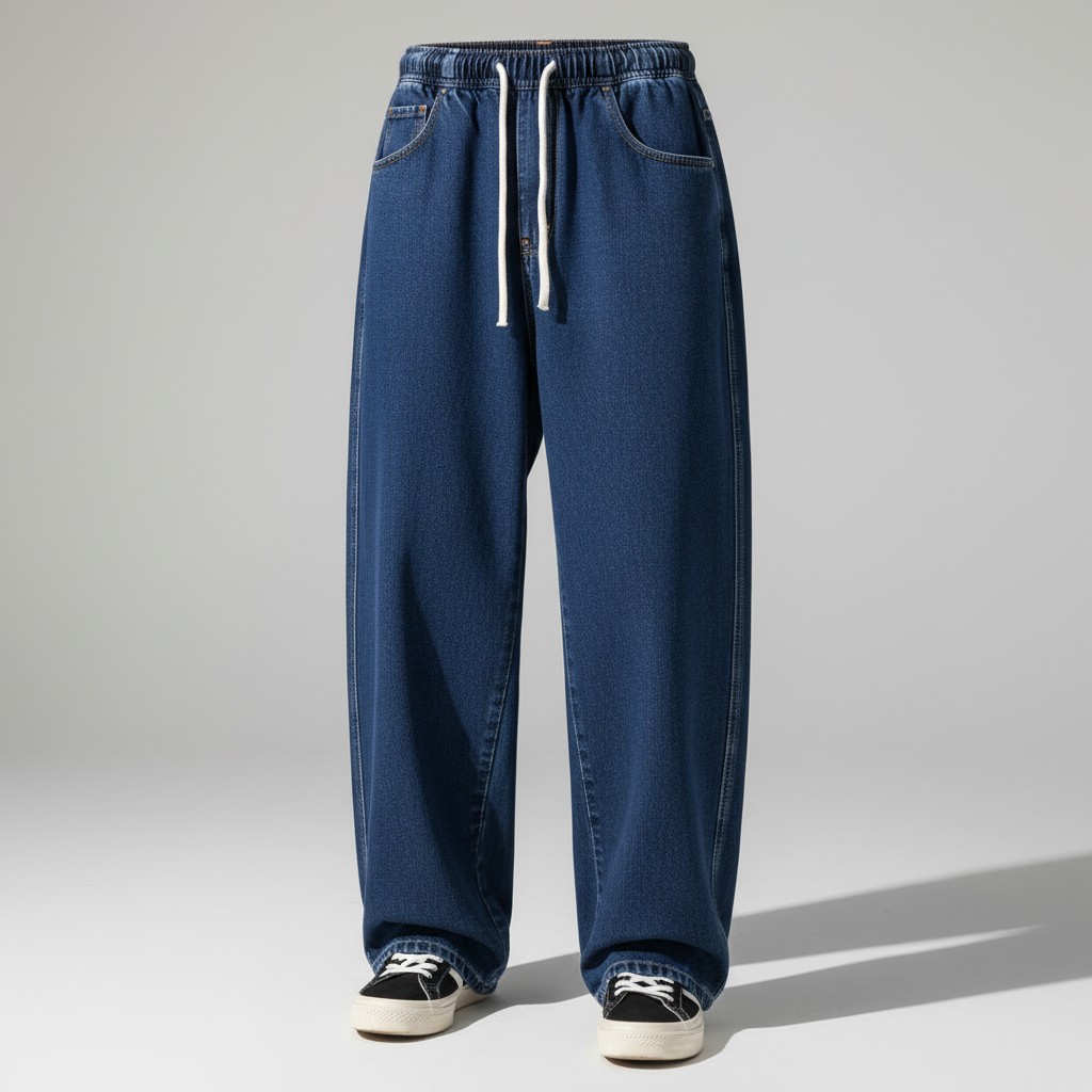 Jeans Oversize Graphite,diseño estilo baggy con acabado desgastado que aporta una apariencia autentica