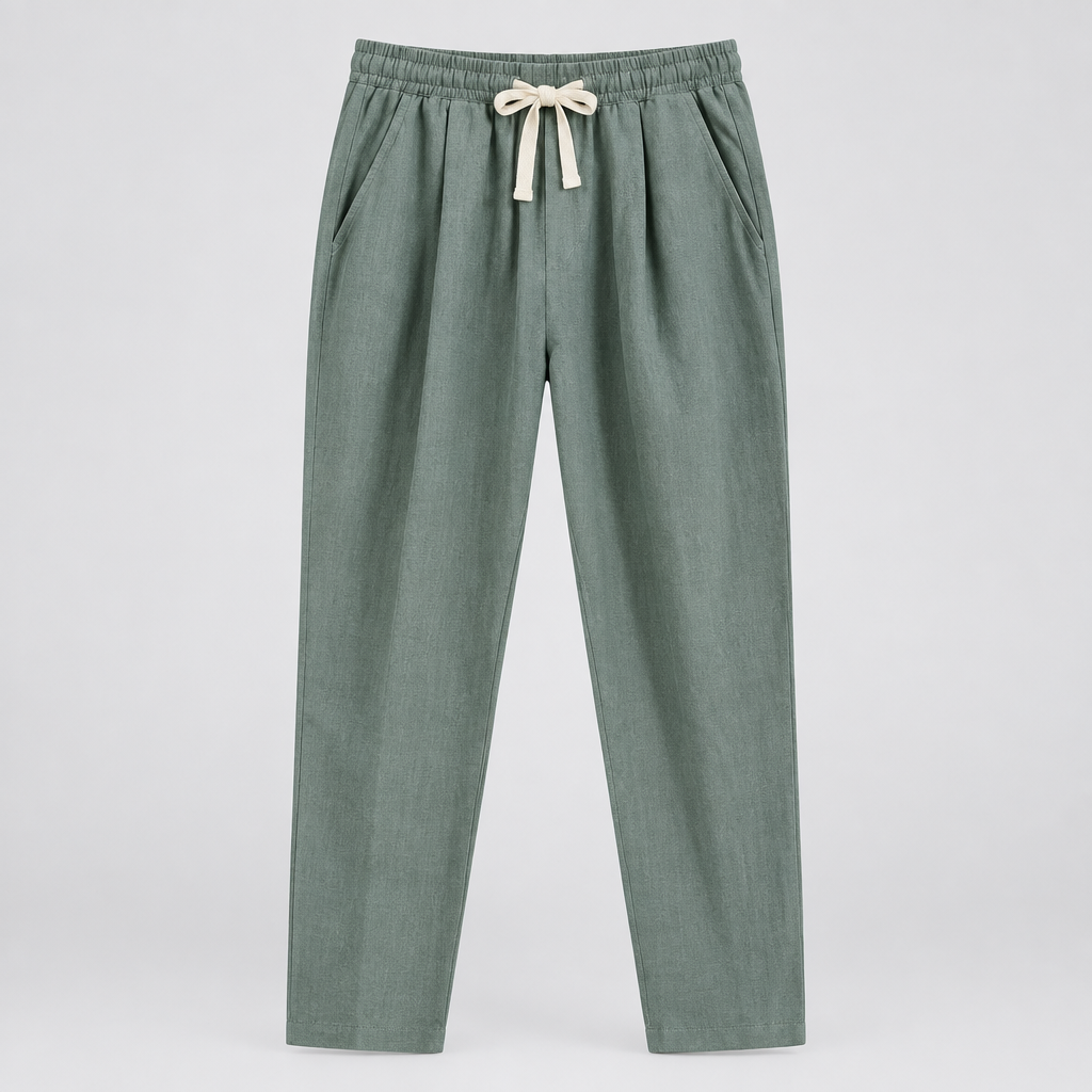 Pantalón Holgado para Hombre con Cintura Elástica y Cordón de Corte Relajado ,Un diseño cómodo y versátil para looks casuales de todos los días, su cordón en la cintura, una opción sencilla para combinar con camisetas y zapatillas.