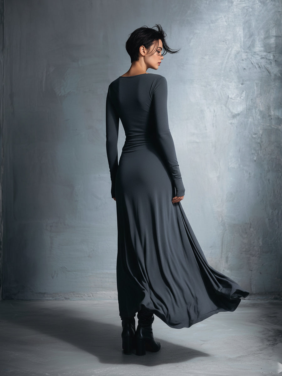 Naomie | Vestido maxi con nudo lateral