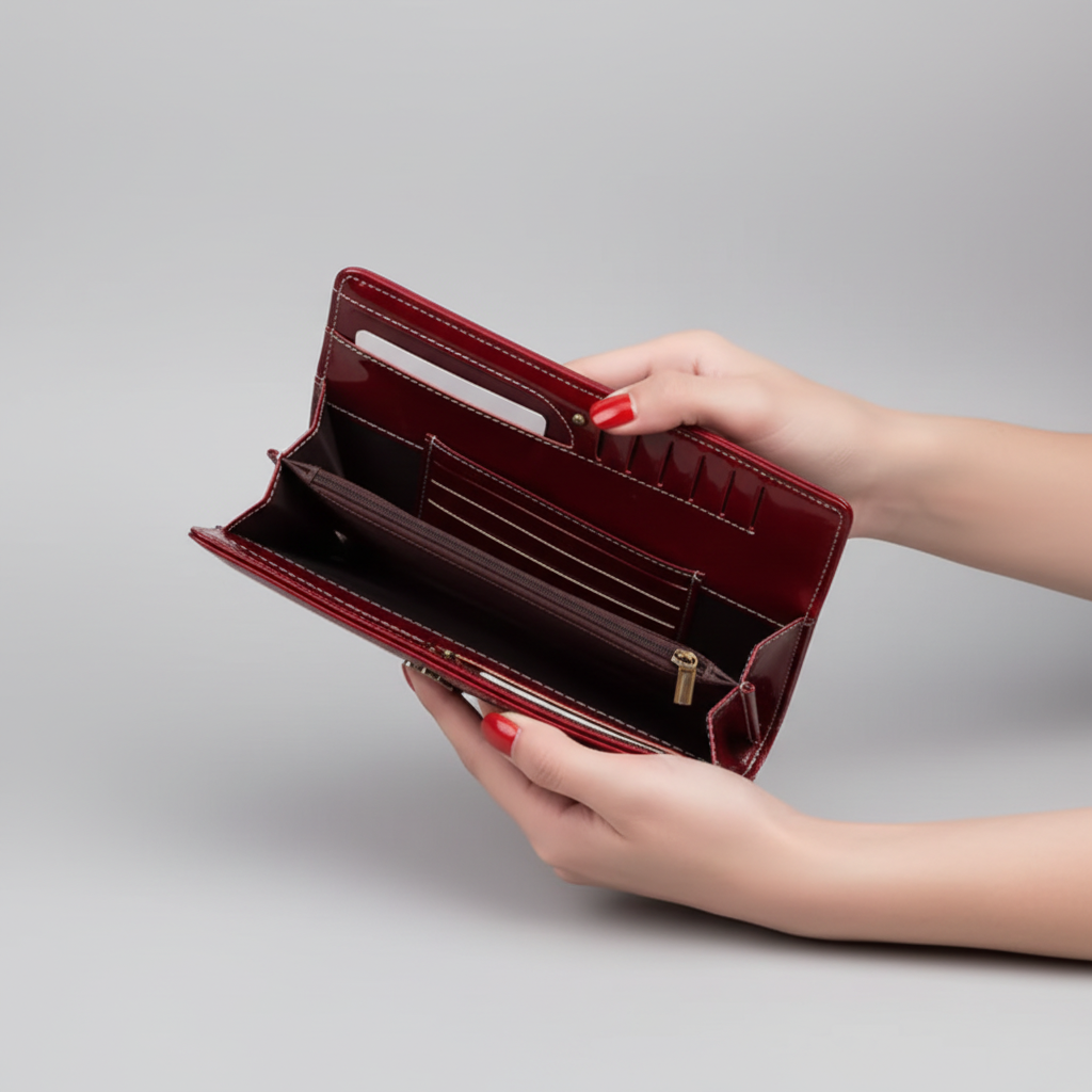 Cartera Bella Rosa ,Moda cartera femenina Diseñador de lujo para mujeres, porta tarjetas Carteras con bolsillo zip