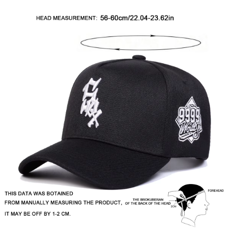Unisex SOX 9999Letter Embroidery Baseball Caps Spring and Autumn Outdoor Adjustable Casual Hats Hip Hop Hat Sunscreen Hat