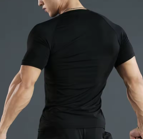 Camiseta Classic Fit Fitness camiseta ajustada de manga corta Entrenamiento Camisetas para correr Gimnasio Ropa deportiva Secado rápido Rashgard
