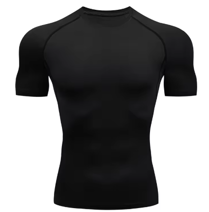 Camiseta Classic Fit Fitness camiseta ajustada de manga corta Entrenamiento Camisetas para correr Gimnasio Ropa deportiva Secado rápido Rashgard