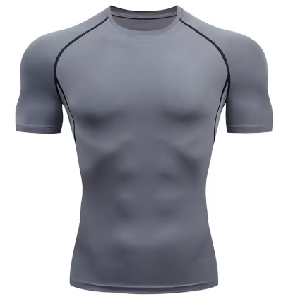 Camiseta Classic Fit Fitness camiseta ajustada de manga corta Entrenamiento Camisetas para correr Gimnasio Ropa deportiva Secado rápido Rashgard