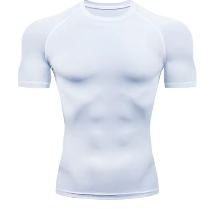 Camiseta Classic Fit Fitness camiseta ajustada de manga corta Entrenamiento Camisetas para correr Gimnasio Ropa deportiva Secado rápido Rashgard
