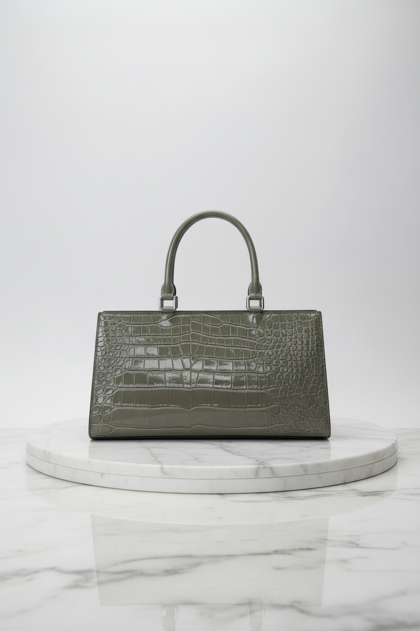 Bolso Sofia Croco  de mano con estampado de cocodrilo para mujer Oblique Straddle