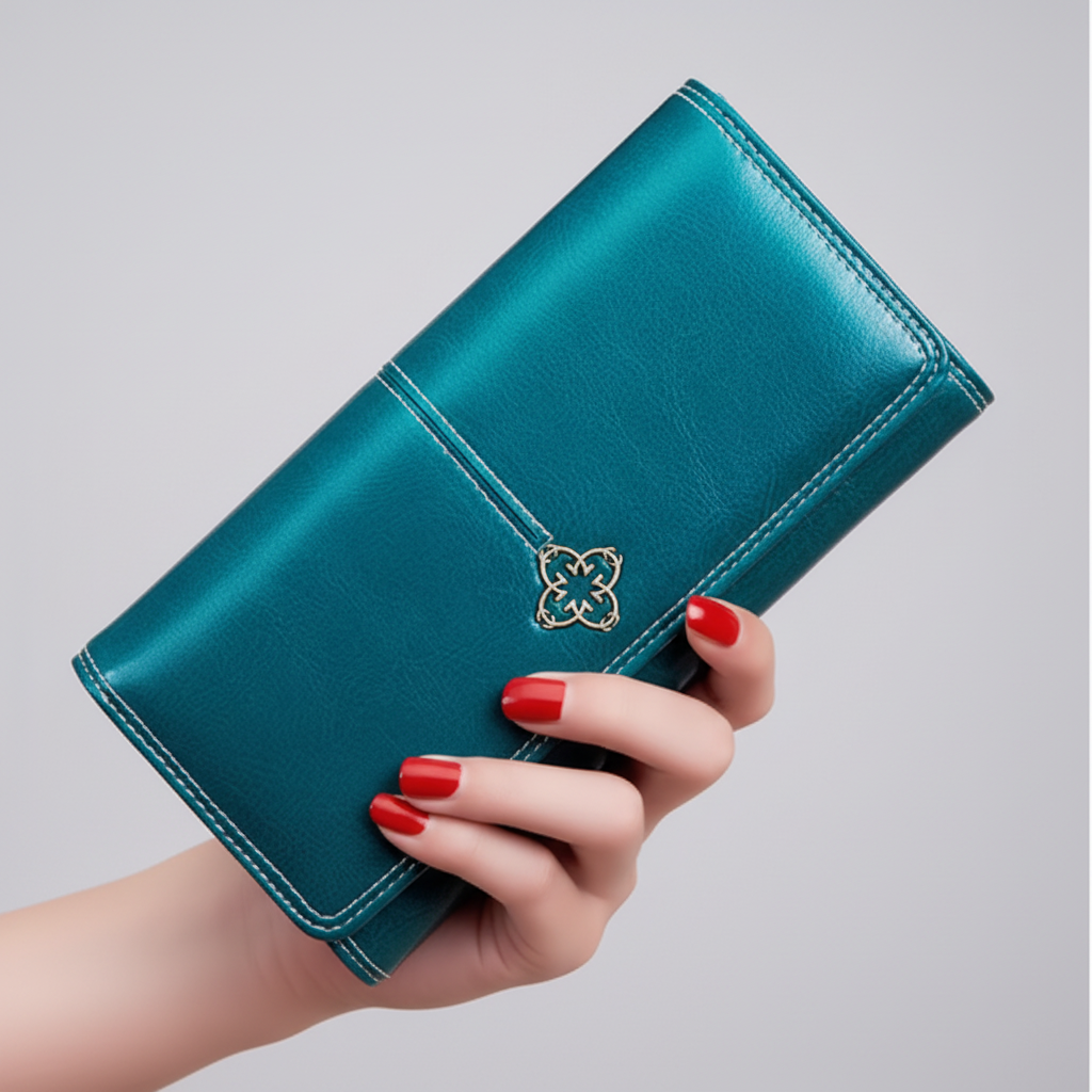 Cartera Bella Rosa ,Moda cartera femenina Diseñador de lujo para mujeres, porta tarjetas Carteras con bolsillo zip