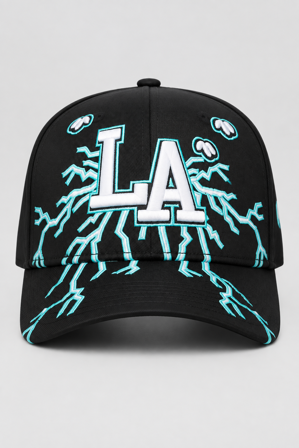 Gorras LA Thunder de béisbol con bordado unisex en Los Ángeles Con relámpagos Sombreros de Primavera Otoño Outdoor Casual Ajustables Protector Solar Gorra Deportiva