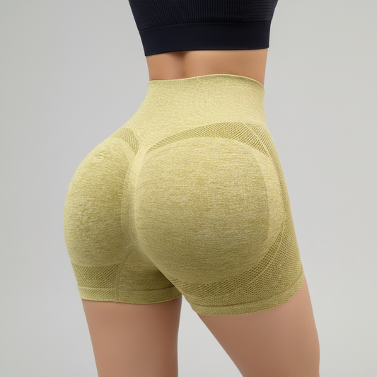 Nova Sport -Short de entrenamiento de corte ajustado con textura deportivo , de cintura alta