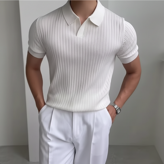 Camisa Riviera Premium tipo polo de manga corta ,con cuello abierto con botones con exclusividad y estilo masculino