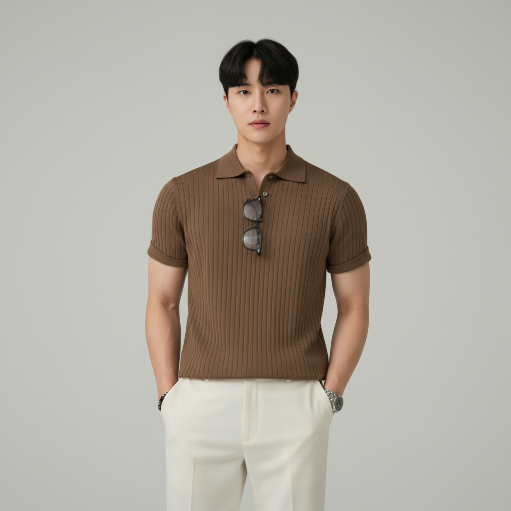 Camisa Riviera Premium tipo polo de manga corta ,con cuello abierto con botones con exclusividad y estilo masculino