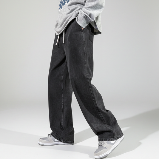 Jeans Oversize Graphite,diseño estilo baggy con acabado desgastado que aporta una apariencia autentica