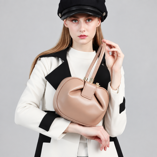 Bolso Escultural Eloise Pequeña Bolsa de Empanadillas de Cuero Genuino para mujeres Elegante bolso de nube de vaca Bolsos para fiestas de noche Bolsos de lujo