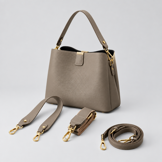 Bolso Elise de mujer 100% cuero genuino Bolso de hombro versátil de diseñador de lujo Bandolera para mujeres para desplazamientos Bolsa de mano femenina
