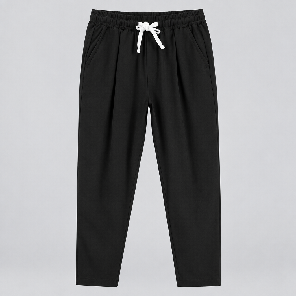 Pantalón Holgado para Hombre con Cintura Elástica y Cordón de Corte Relajado ,Un diseño cómodo y versátil para looks casuales de todos los días, su cordón en la cintura, una opción sencilla para combinar con camisetas y zapatillas.