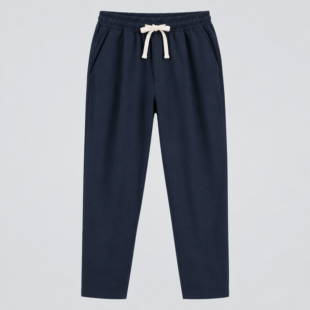 Pantalón Holgado para Hombre con Cintura Elástica y Cordón de Corte Relajado ,Un diseño cómodo y versátil para looks casuales de todos los días, su cordón en la cintura, una opción sencilla para combinar con camisetas y zapatillas.