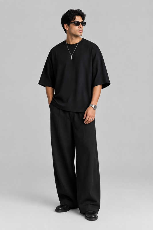 Conjunto Casual para Hombre de Camiseta Amplia y Pantalón ,Conjuntos a juego para hombres