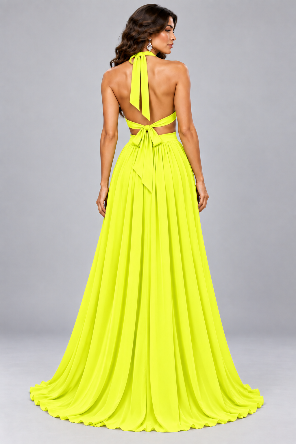 Gala Estrella Noire vestido largo de húster sólido con volantes para mujeres Vendaje Noche de fiesta sin espalda Vestidos largos