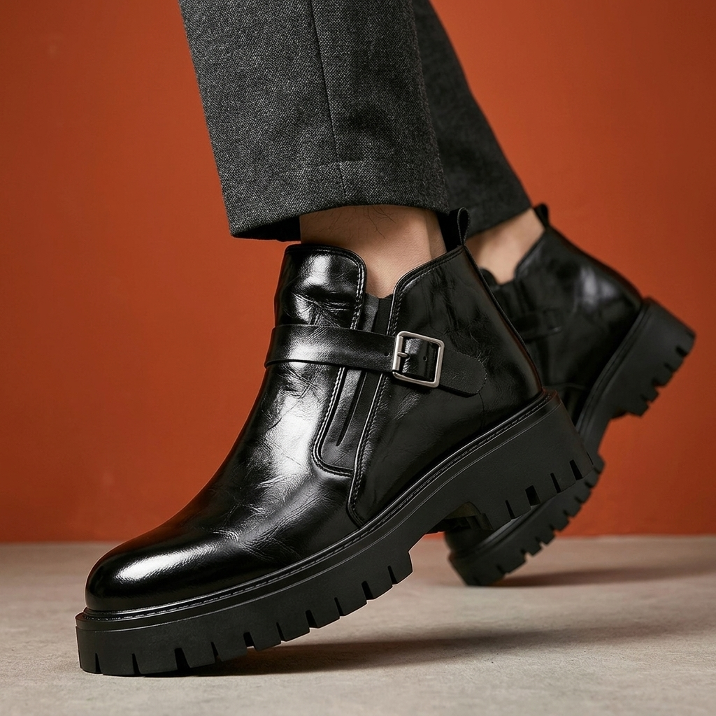 Hudson | Botas de piel con hebillas