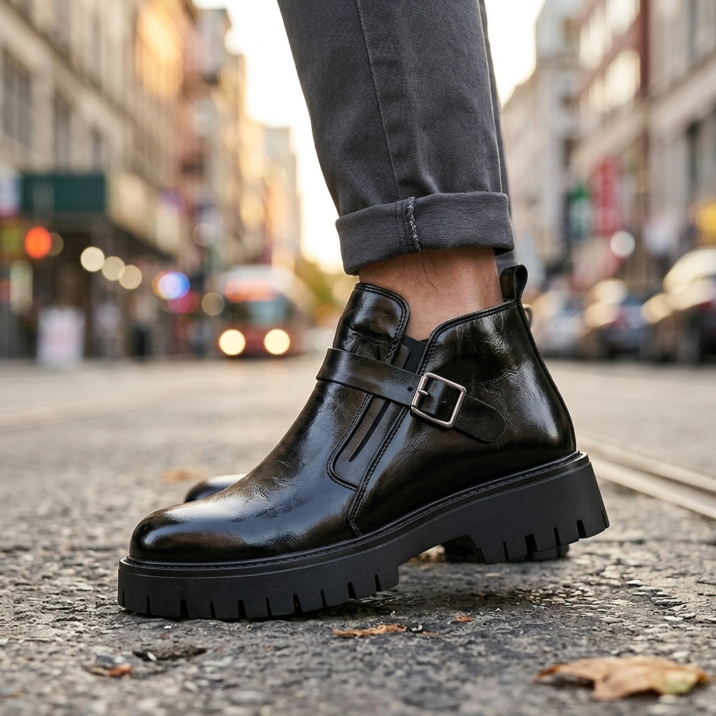 Hudson | Botas de piel con hebillas