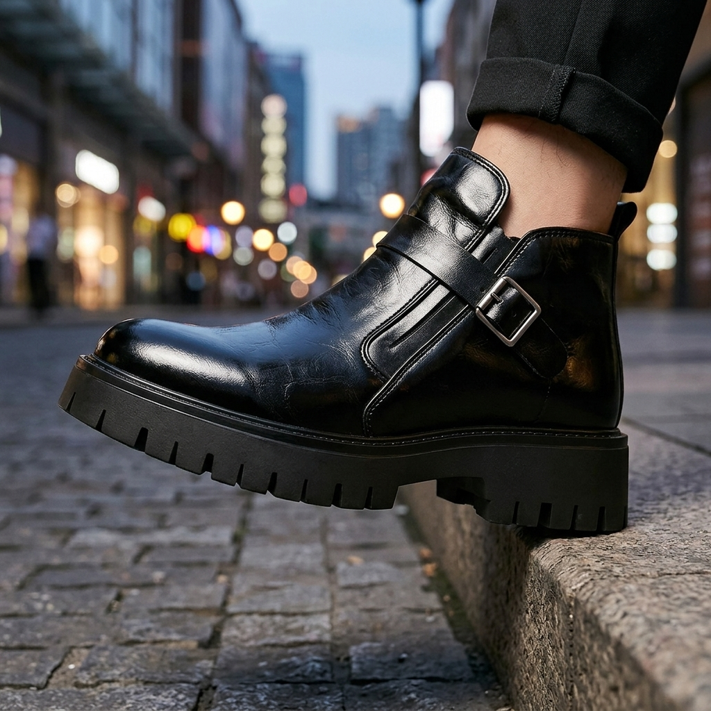 Hudson | Botas de piel con hebillas