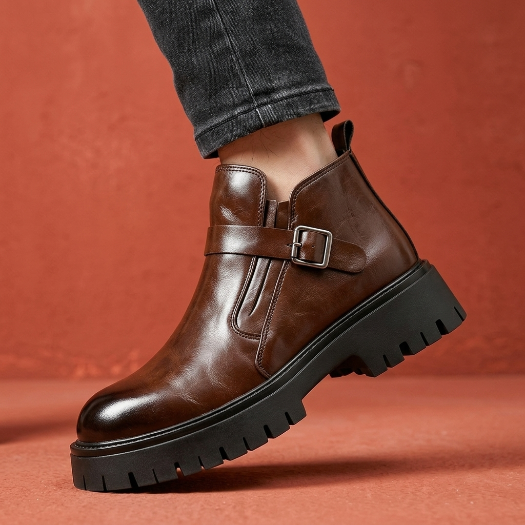 Hudson | Botas de piel con hebillas