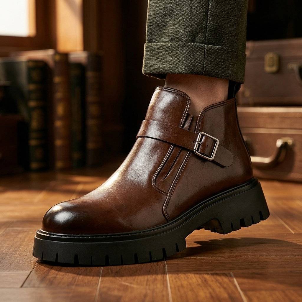 Hudson | Botas de piel con hebillas