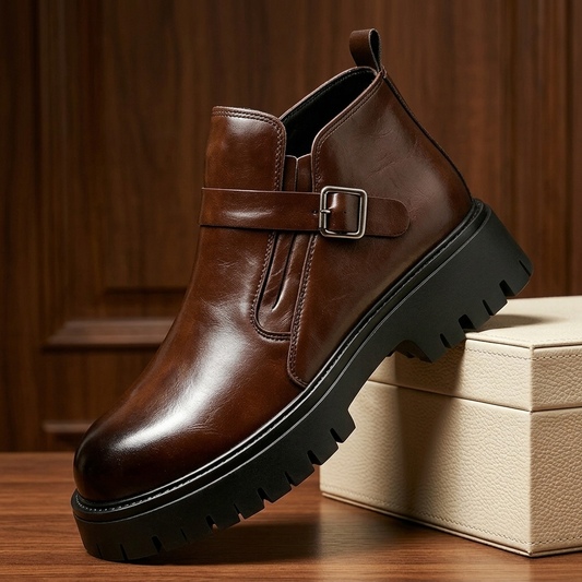 Hudson | Botas de piel con hebillas