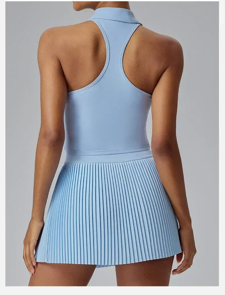 Falda deportiva Fitness Half-body Pleated Skirt Shorts