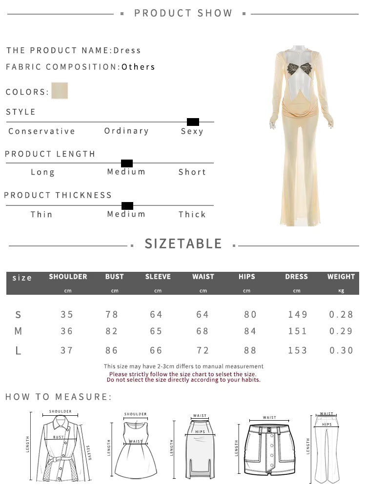 Luciana Sexy Woman Trend Summer Patchwork de escote bajo Manga Completa Vacaciones de verano Vestidos de estilo elegante